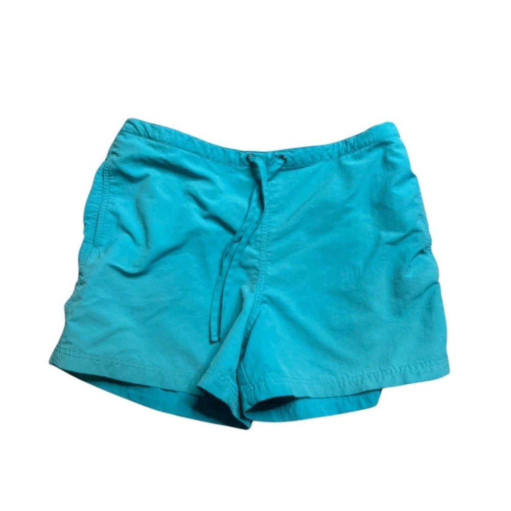 LL Bean Shorts Womens Large Blue Board Shorts 3.5" Inseam Mesh Pockets Supplex